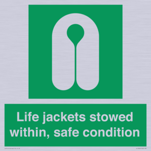 Life jackets stowed within
